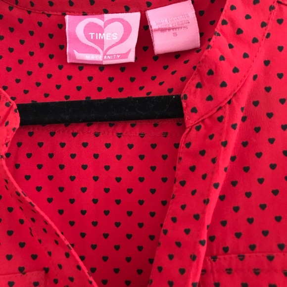 Red Maternity Top - Picture 3 of 6